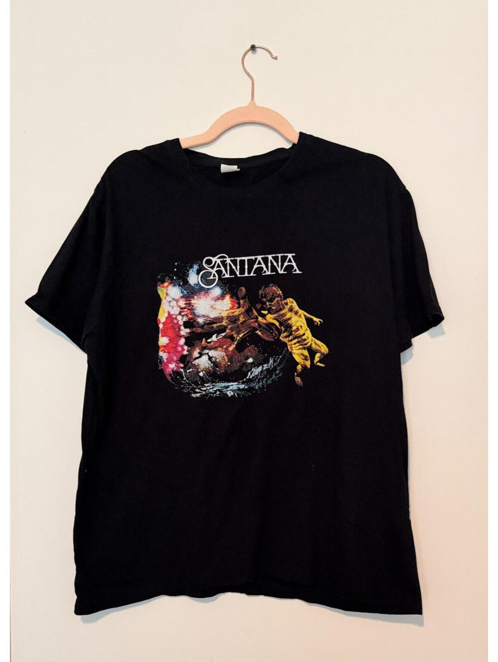 Black Carlos Santana T-Shirt Size XL